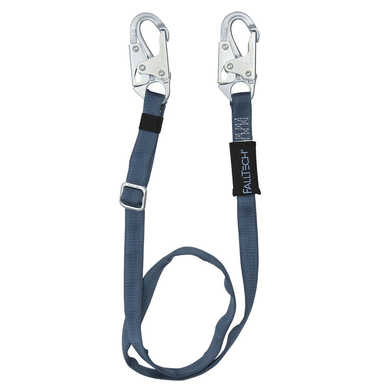 7' to 12' Adjustable Length Restraint Lanyard with Steel Snap Hooks