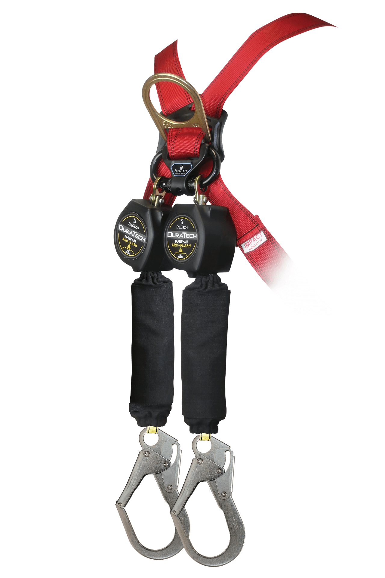 6' Arc Flash DuraTech® Mini Class 1 Personal SRL-P with Steel Rebar Hooks, Includes Steel Dorsal Connecting Carabiner