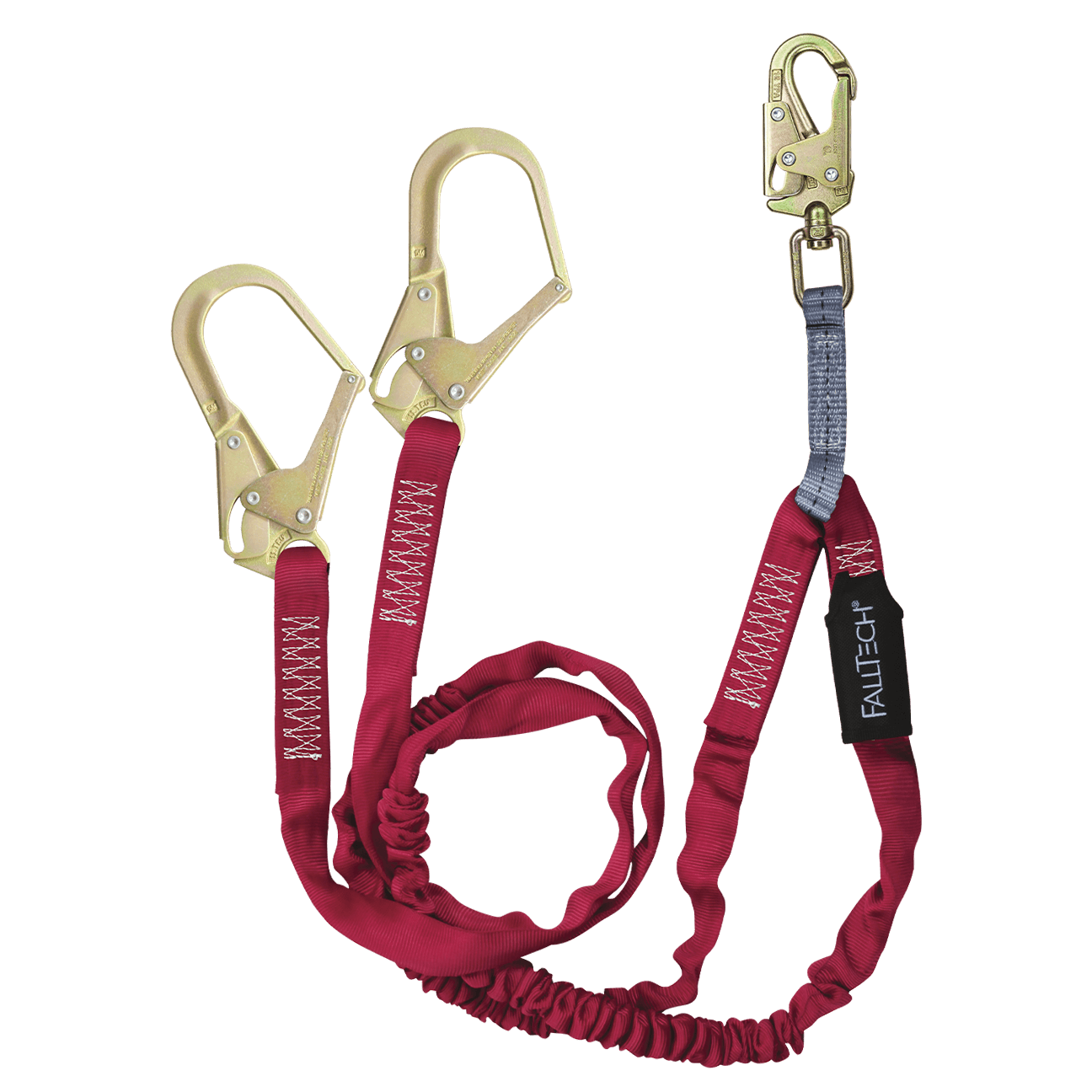 6' Ironman® Internal 12' free fall Lanyard, Double-leg with Steel Connectors