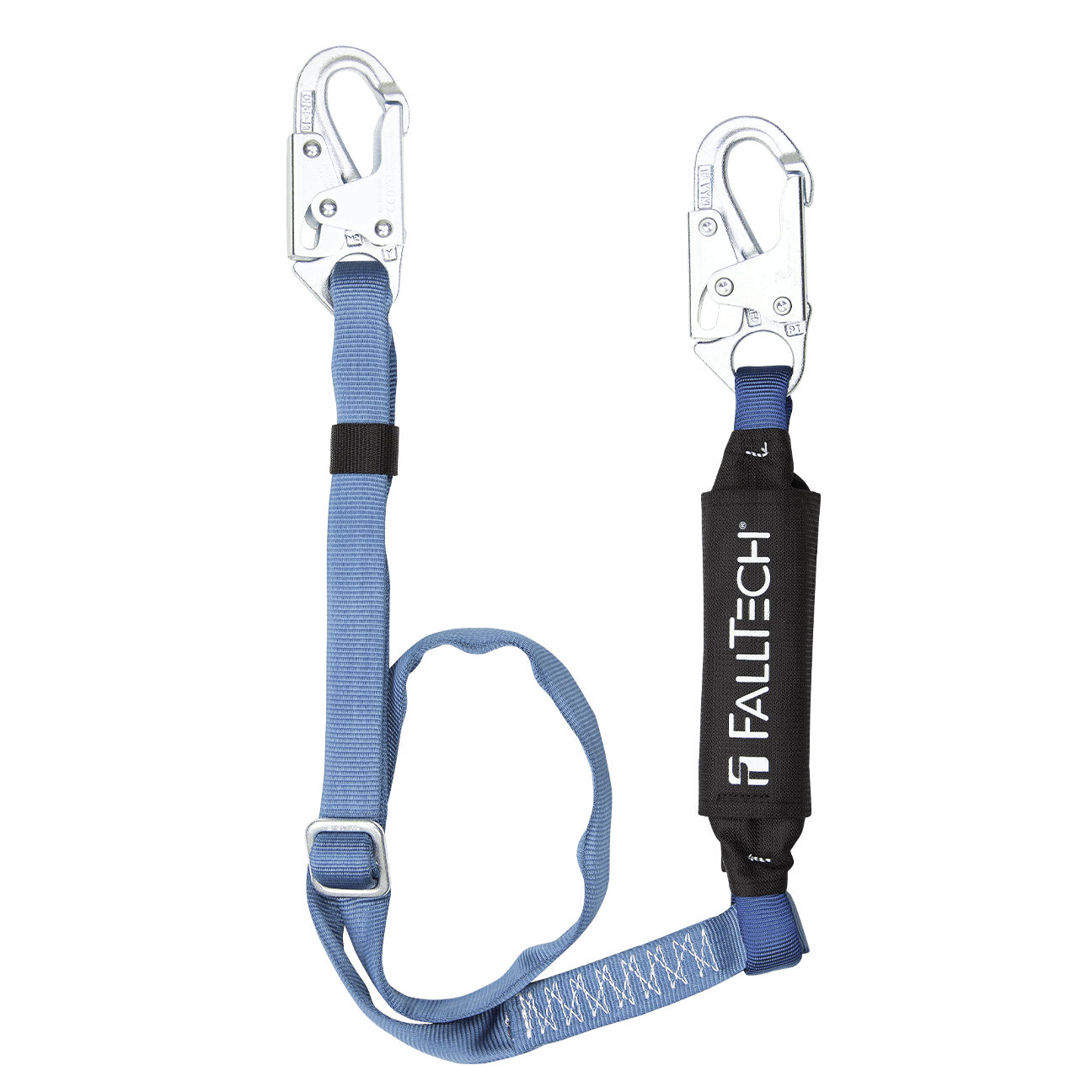4' to 6' ViewPack® Adjustable Energy Absorbing Lanyard, Single-leg with Steel Snap Hooks