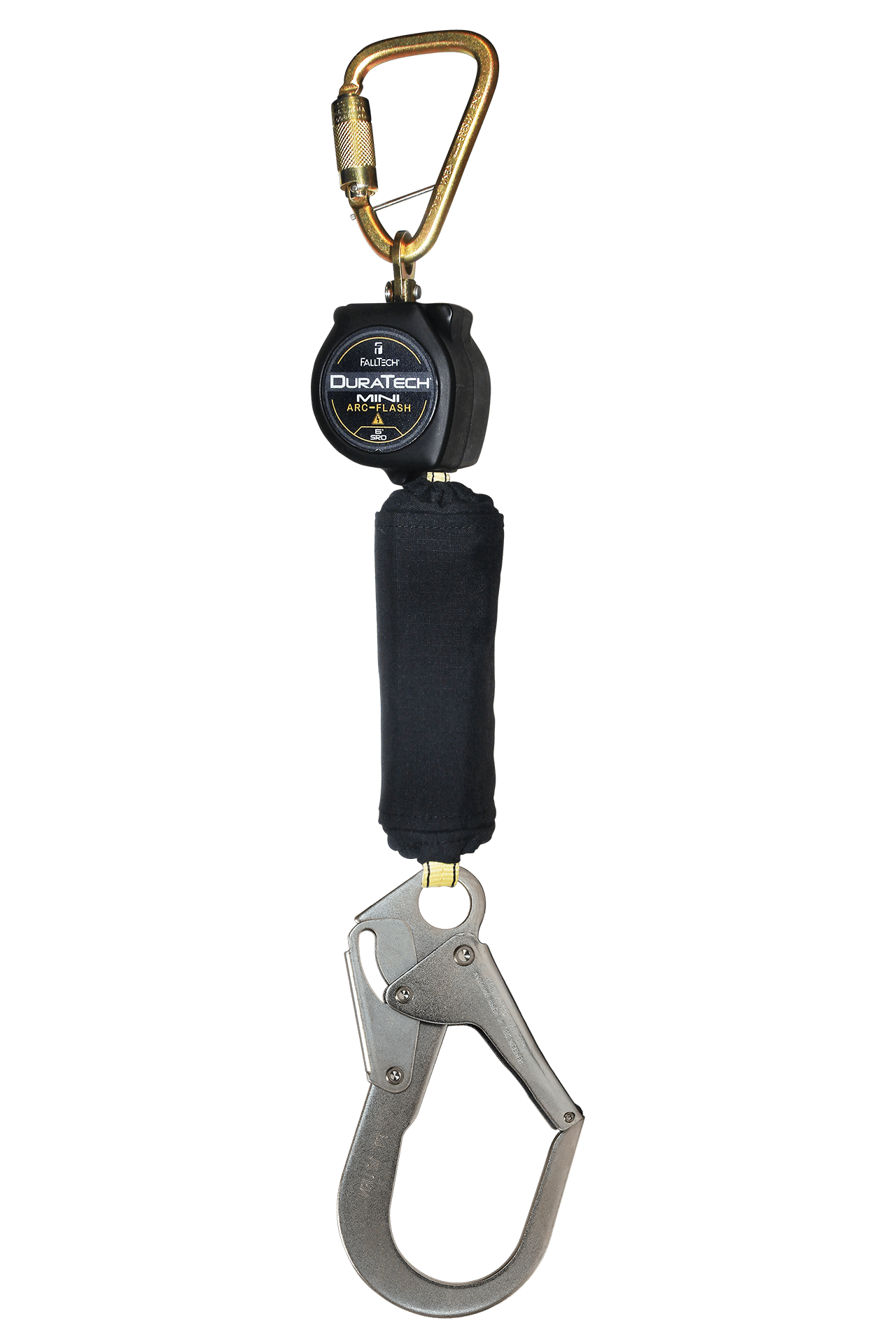 6' Arc Flash DuraTech® Mini Class 1 Personal SRL-P with Steel Rebar Hook, Includes Steel Dorsal Connecting Carabiner