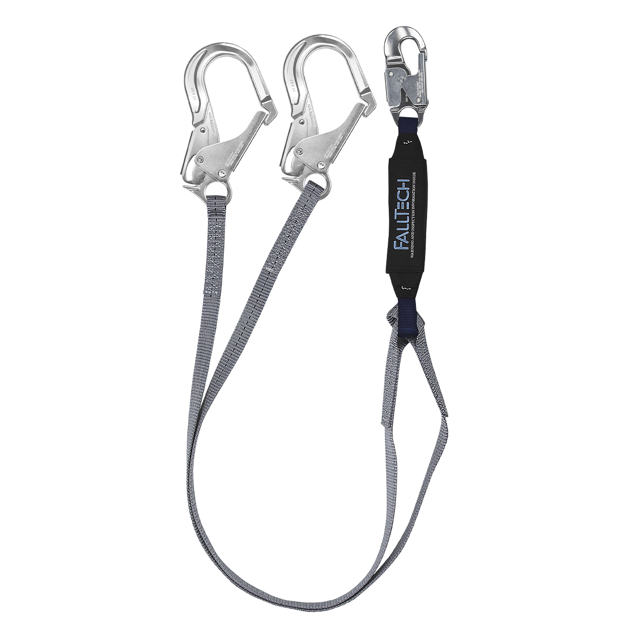 6' ViewPack® Energy Absorbing Lanyard, Double-leg with Aluminum Connectors