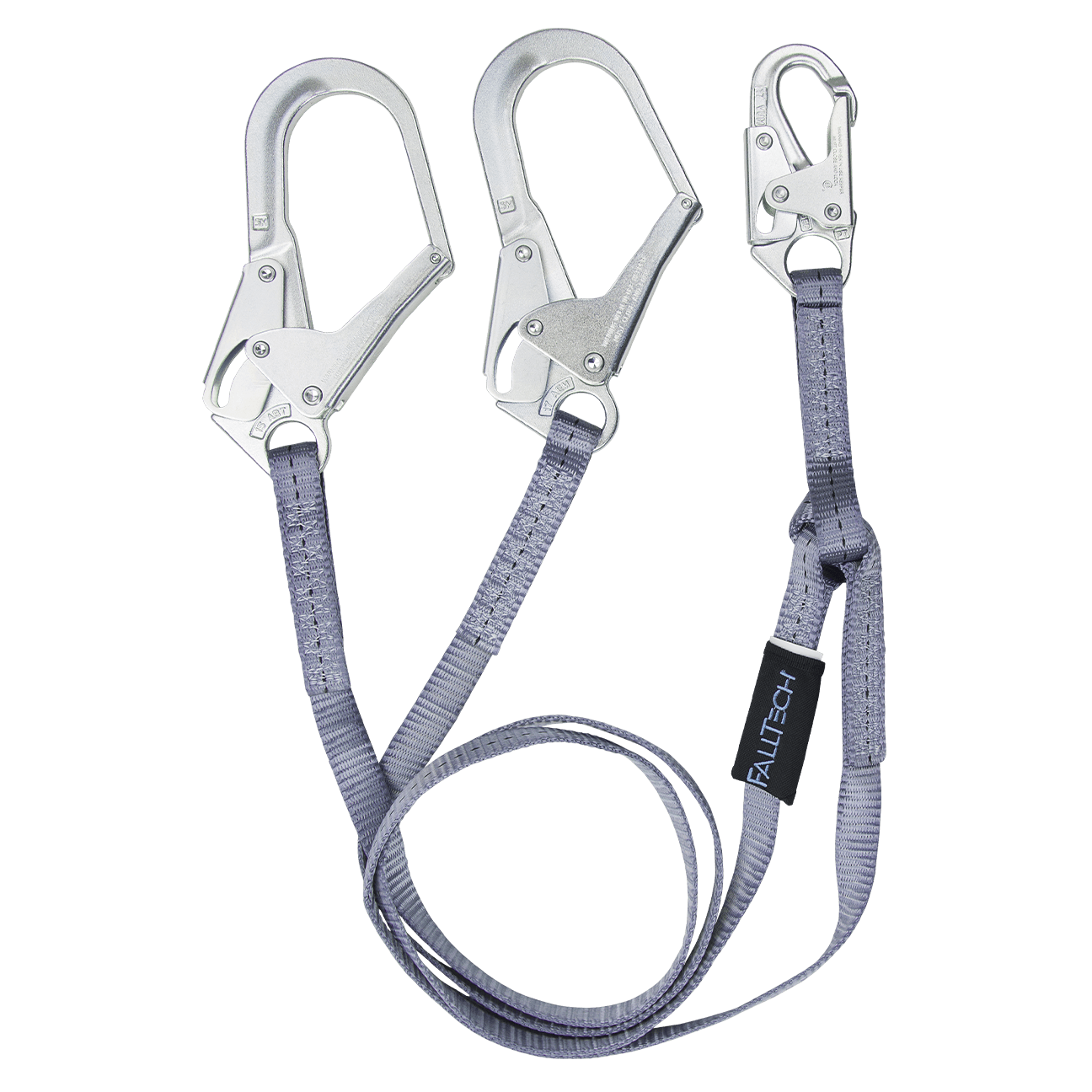 6' Web Restraint Lanyard, Double-leg Fixed-length with Steel Connectors