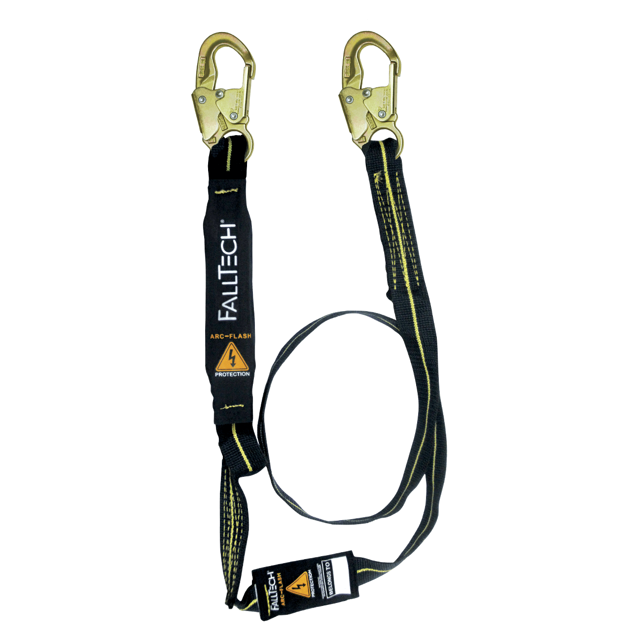 6' Arc Flash Energy Absorbing Lanyard, Single-leg with Steel Snap Hooks