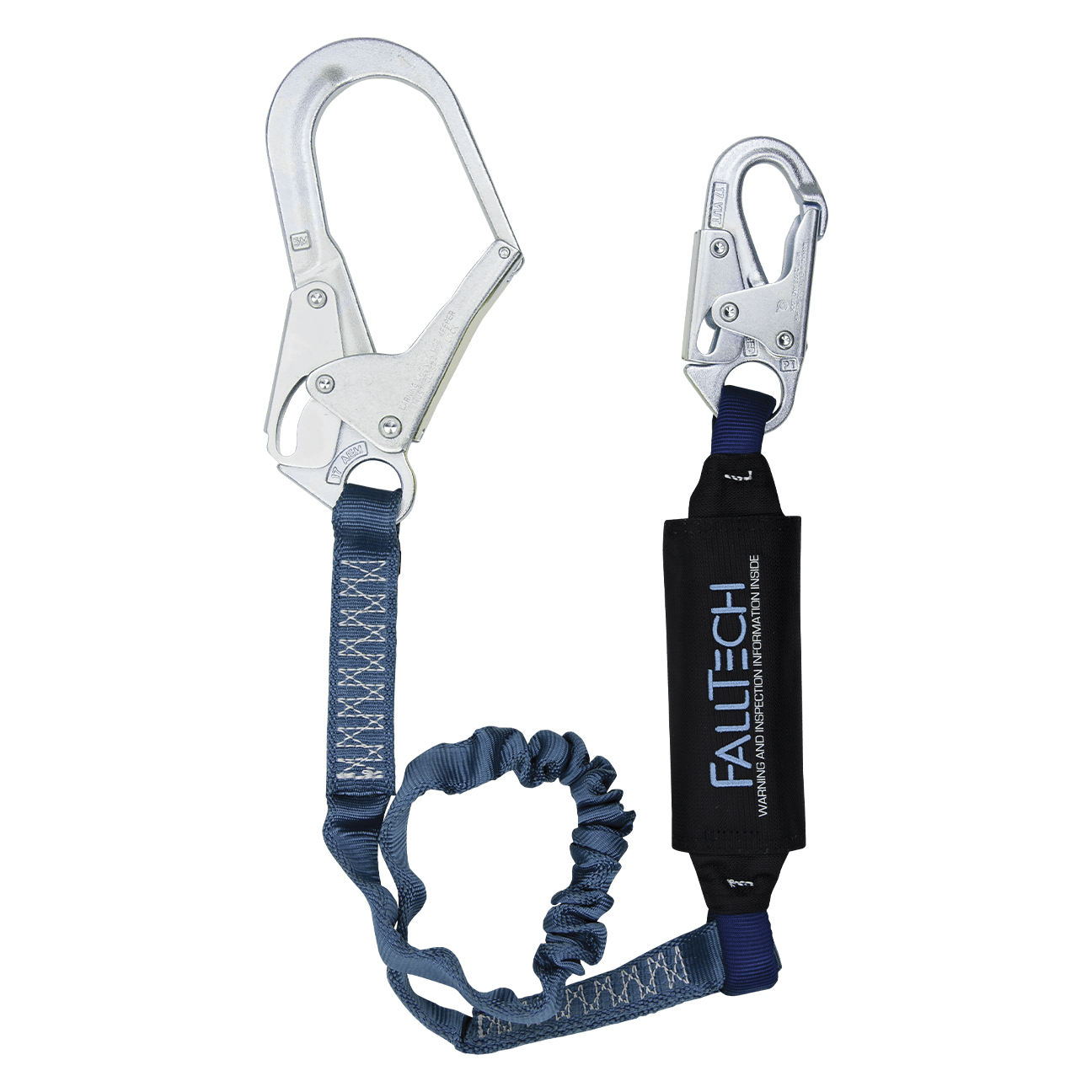 4½' to 6' ViewPack® Elastic Energy Absorbing Lanyard, Single-leg with Steel Connectors