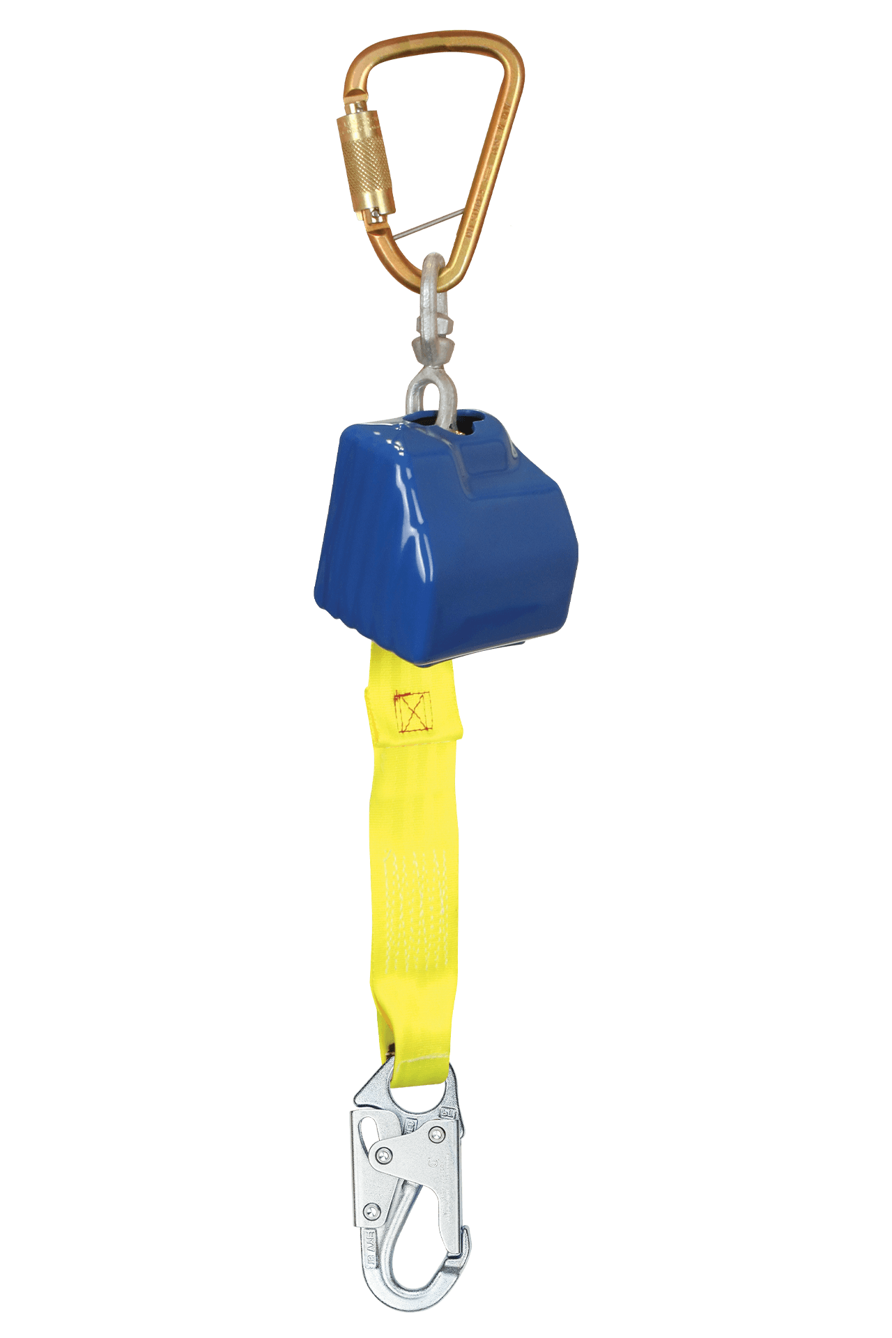 8' Web Retractor with Steel Snap Hook, Includes Standard Size Steel Anchorage Carabiner