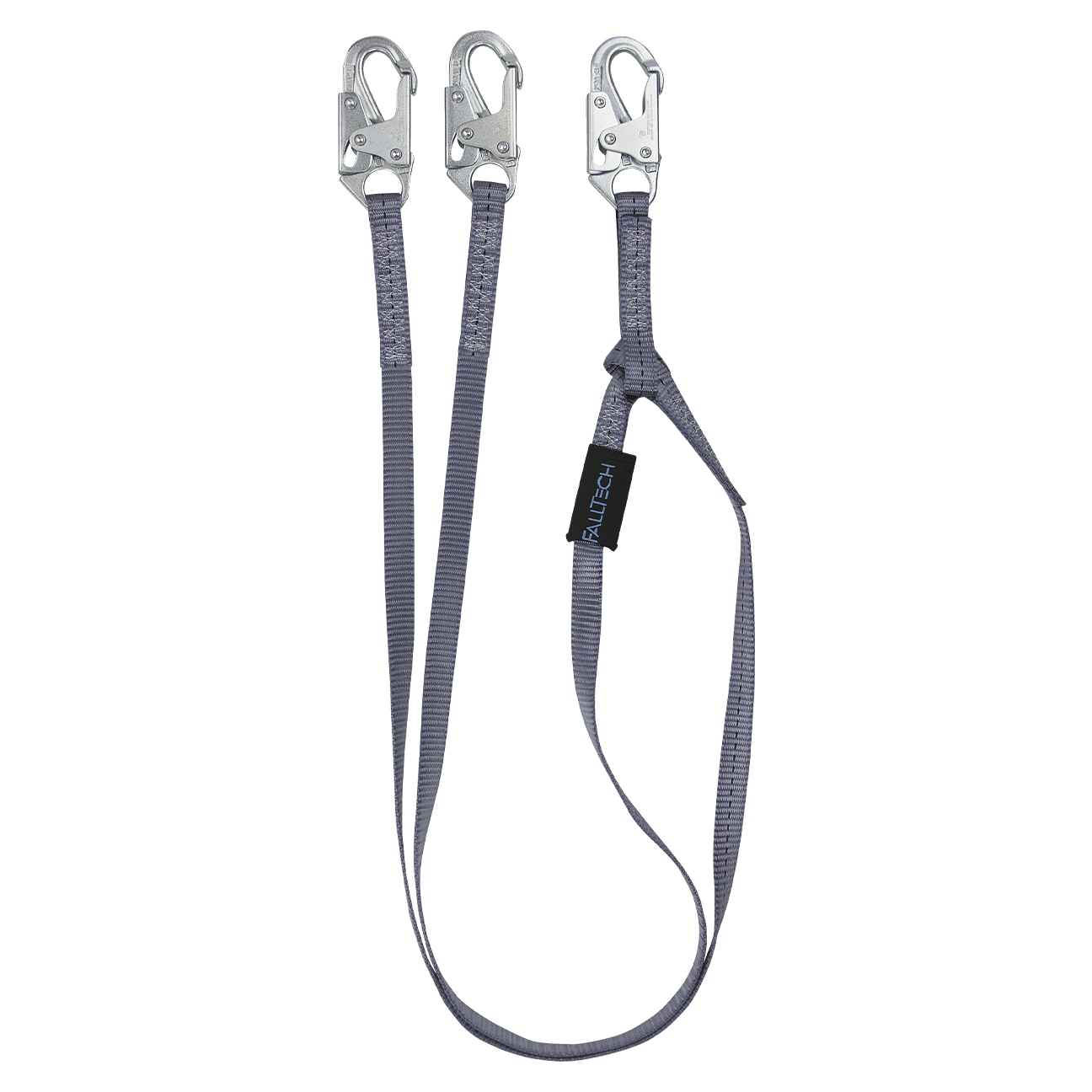 6' Web Restraint Lanyard, Double-leg Fixed-length with Steel Snap Hooks
